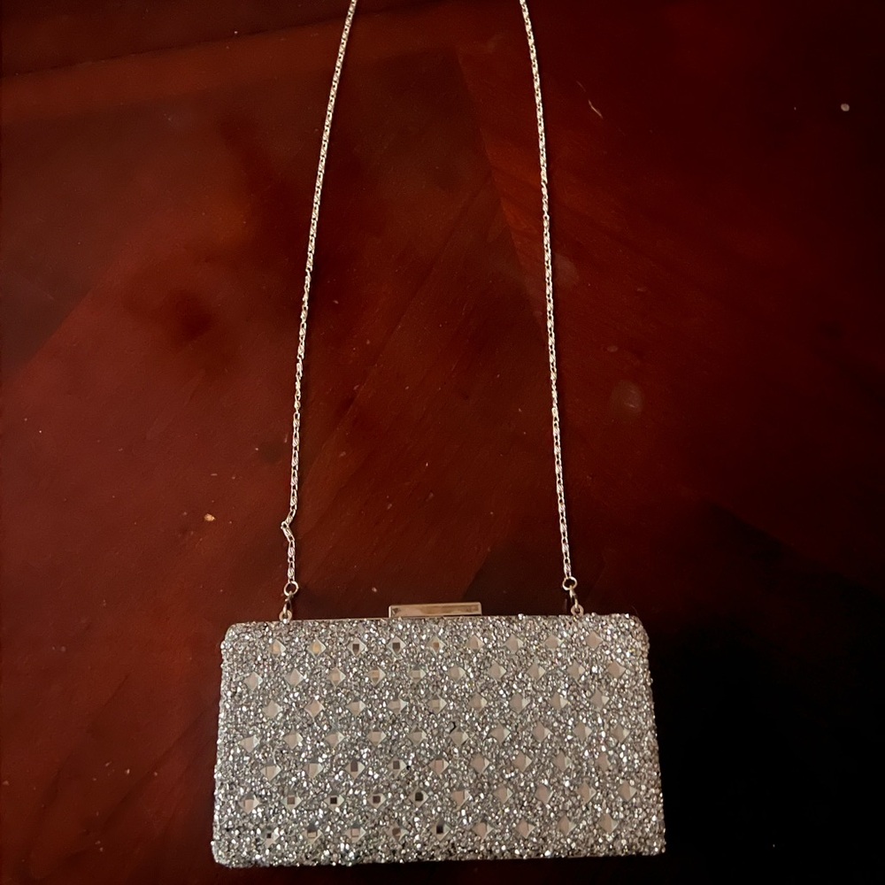 Elegant Silver Evening Clutch